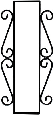 Wrought Iron House Number Vertical Frame Mission 3-Tiles