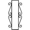 Wrought Iron House Number Vertical Frame Mission 3-Tiles