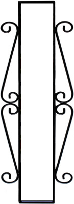 Wrought Iron House Number Vertical Frame Mission 4-Tiles