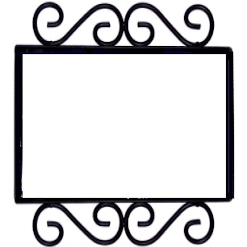 Wrought Iron House Number Frame Hacienda 2-Tiles