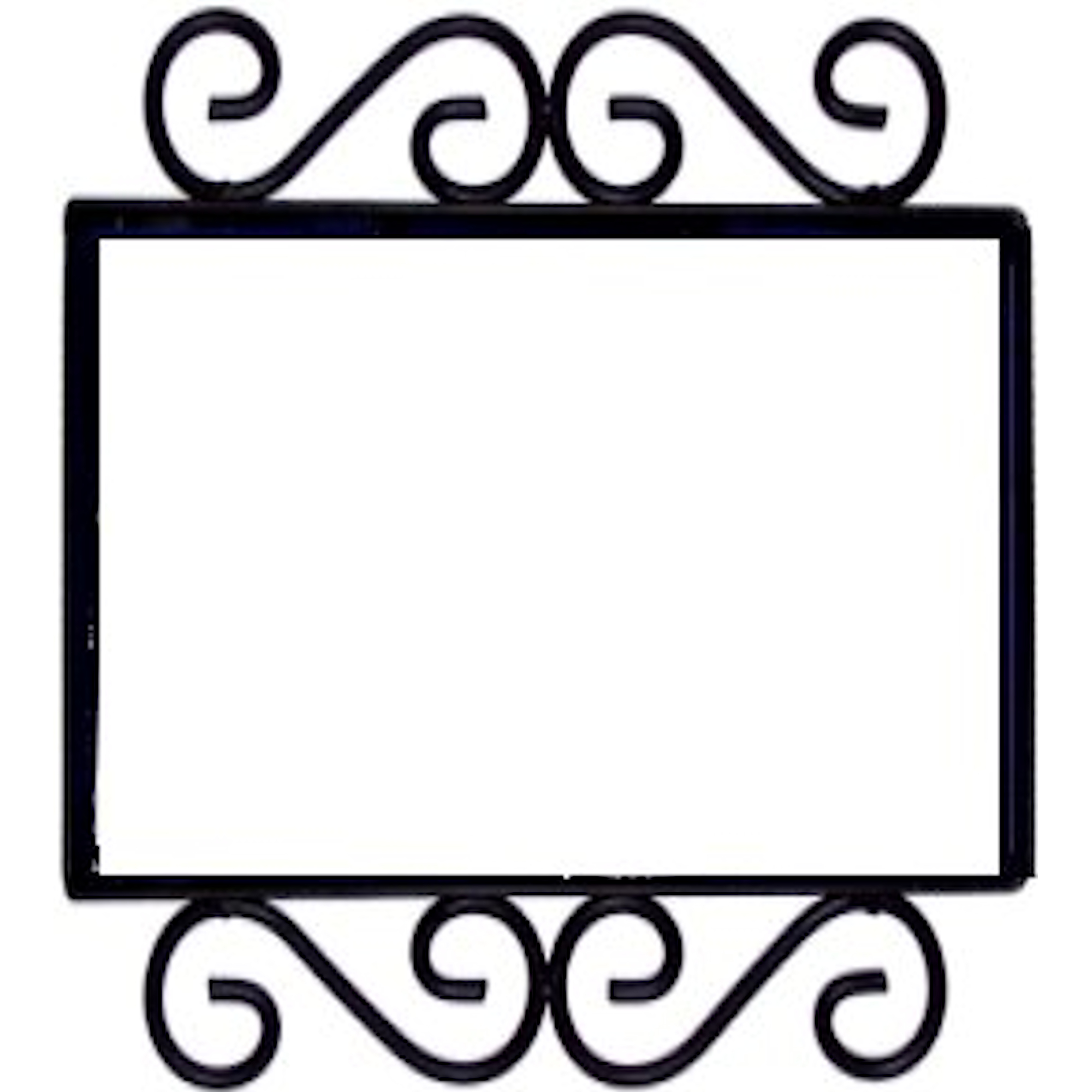 Wrought Iron House Number Frame Hacienda 2-Tiles