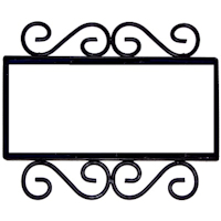 Wrought Iron House Number Frame Hacienda 3-Tiles