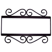 Wrought Iron House Number Frame Hacienda 4-Tiles