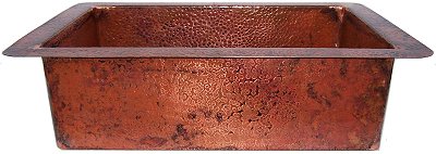 Natural Hammered Copper Kitchen Sink III