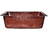 Natural Color Bottom-Rounded Hammered Copper Kitchen Sink