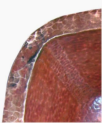 Undermount Hammered Natural Bar Copper Sink II Close-Up