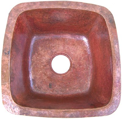 Undermount Natural Hammered Copper Bar Sink