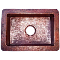 Farmhouse Hammered Copper Sink V