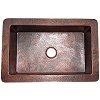 Flat Hammered Copper Kitchen Sink V