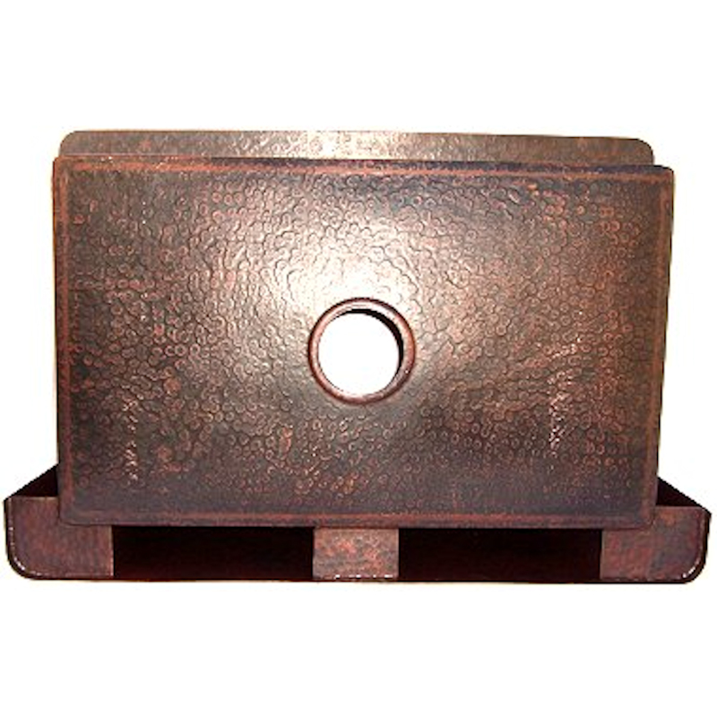 Farmhouse Hammered Copper Kitchen Sink IV Details