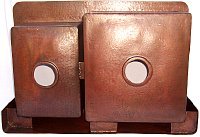Double Well Farmhouse Hammered Kitchen Copper Sink Details