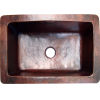 Weathered Bottom-Rounded Hammered Kitchen Copper Sink