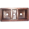 Triple Bowl Hammered Copper Kitchen Sink