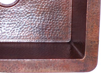 Hammered Copper Kitchen Sink III Close-Up