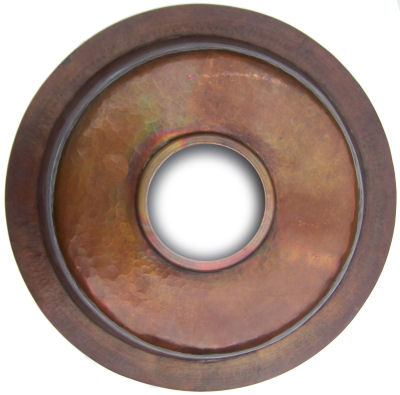 Terra Undermount Hammered Round Bar Copper Sink Details