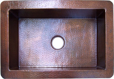 Terra Hammered Copper Kitchen Sink IV