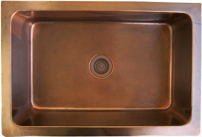 Smooth Apron Kitchen Copper Sink