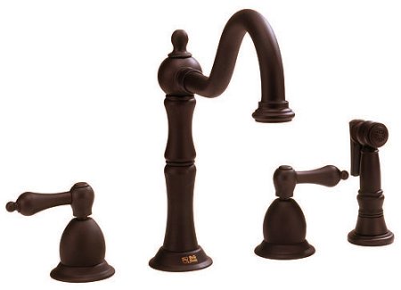 Oil Rubbed Bronze Two-Handle Kitchen Sink Faucet