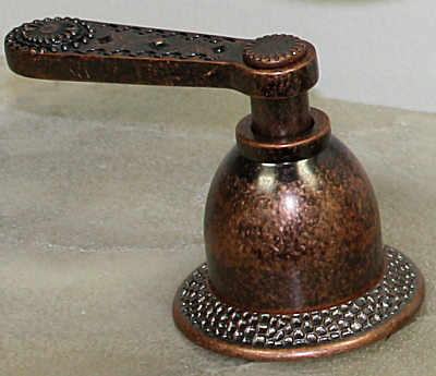 Navajo Weathered Copper Kitchen Sink Faucet Close-Up