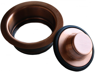 Polished Copper Kitchen Sink Flange - 112/08A 113/08A Close-Up