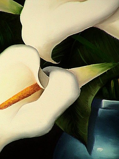 Alcatraces II. Mexican Contemporary Oil Painting Close-Up