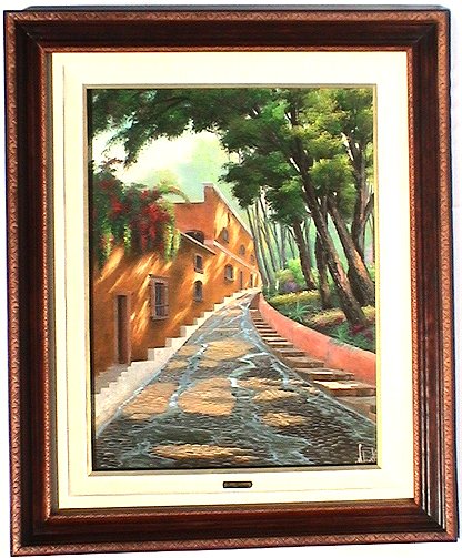 Noon in the Park. Mexican Contemporary Oil Painting
