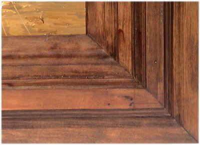 Street/Bernal Rock, Qro. Mexican Oil Painting Details