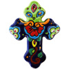 Rainbow Small Talavera Mexican Cross