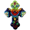 TalaMex Rainbow Small Talavera Mexican Cross