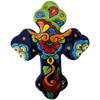 TalaMex Rainbow Medium Talavera Mexican Cross