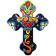 TalaMex Rainbow Large Talavera Mexican Cross