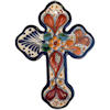 TalaMex Tecali Handmade Small-Size Multicolor Mexican Talavera Ceramic Cross