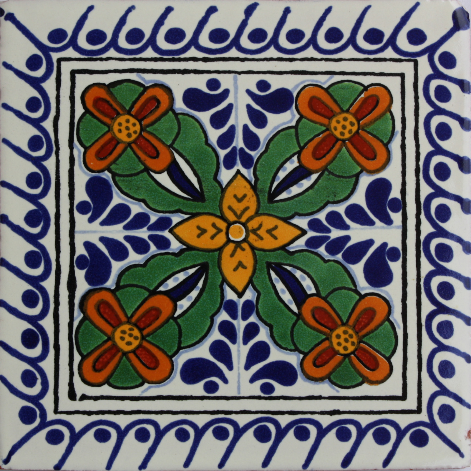 TalaMex Cacerez Talavera Mexican Coaster