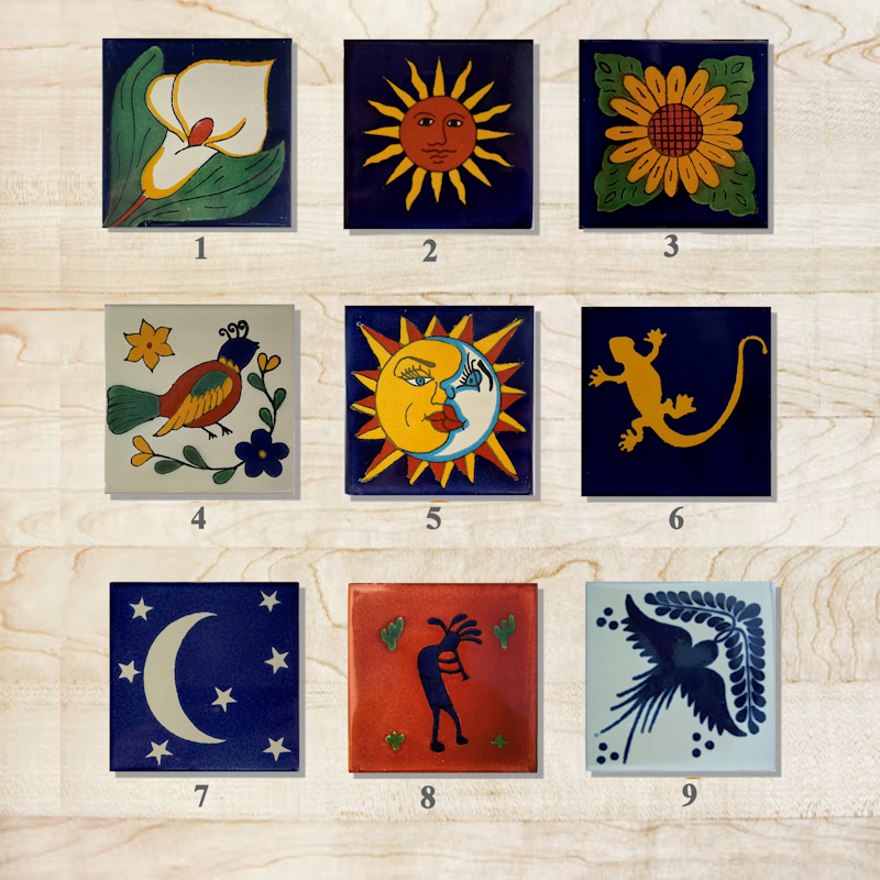 TalaMex Mixed Set of 4 Talavera Mexican Coasters