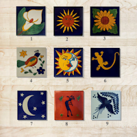 TalaMex Mixed Set of 4 Talavera Mexican Coasters