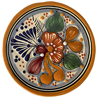 TalaMex Tecali Round Colorful Mexican Talavera Ceramic Coaster-Trivet