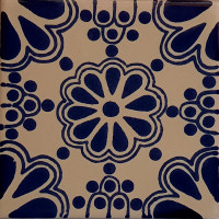 TalaMex Blue Bouquet Talavera Mexican Coaster