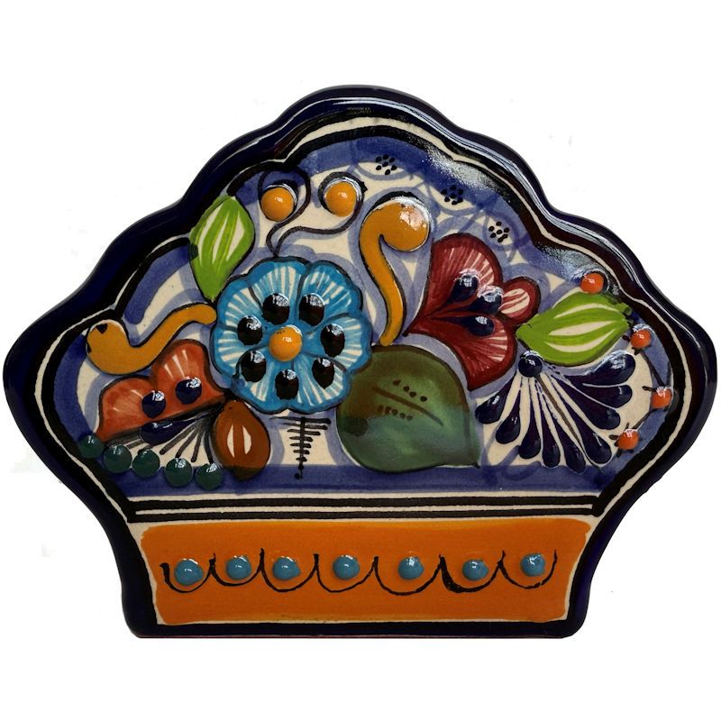 TalaMex Tecalli Colorful Mexican Talavera Ceramic Napkin Holder