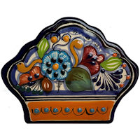 TalaMex Tecalli Colorful Mexican Talavera Ceramic Napkin Holder