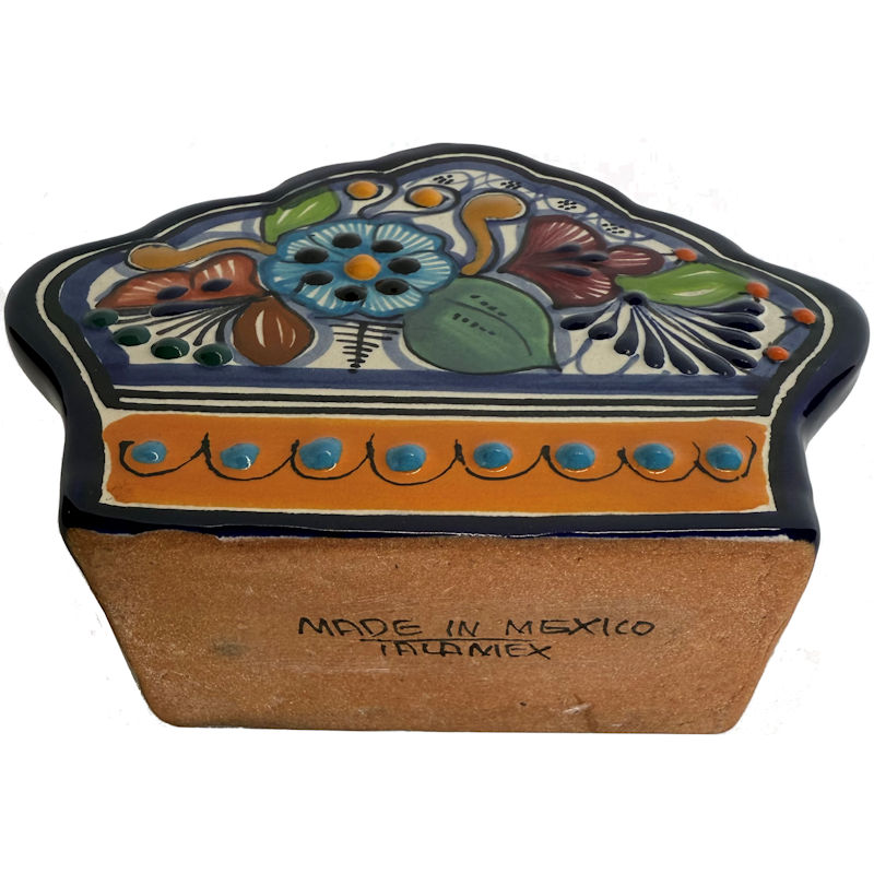 TalaMex Tecalli Colorful Mexican Talavera Ceramic Napkin Holder Close-Up