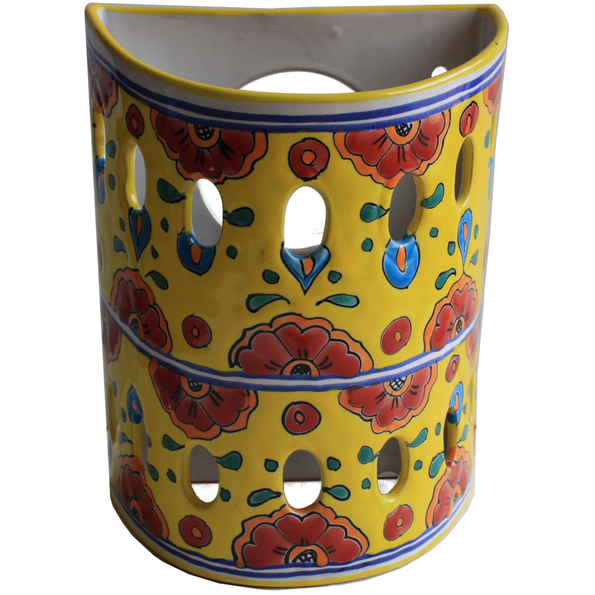 TalaMex Canary Talavera Ceramic Sconce