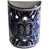 TalaMex Blue Talavera Ceramic Sconce