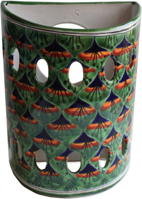 Peacock Talavera Ceramic Sconce