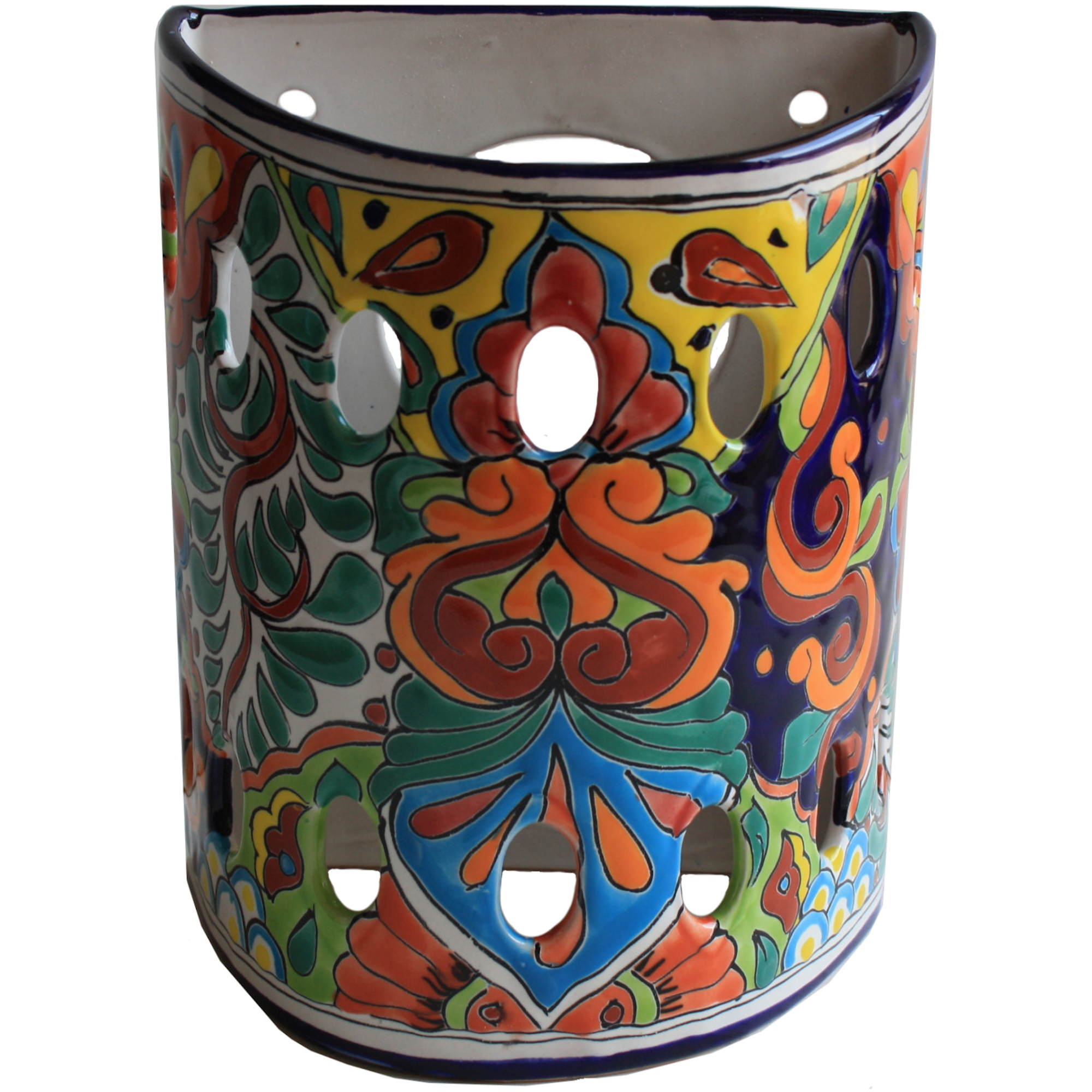 TalaMex Rainbow Talavera Ceramic Sconce