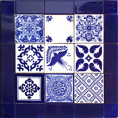 TalaMex Andalucia Mexican Tile Set Backsplash Mural