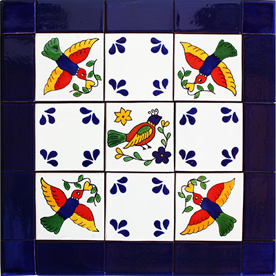 TalaMex Adanero Mexican Tile Set Backsplash Mural