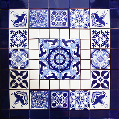 TalaMex Martel Mexican Tile Set Backsplash Mural