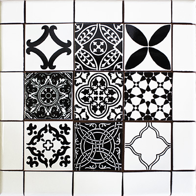 TalaMex Marsan Mexican Tile Set Backsplash Mural