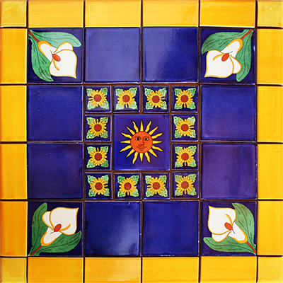 TalaMex Cacia Mexican Tile Set Backsplash Mural