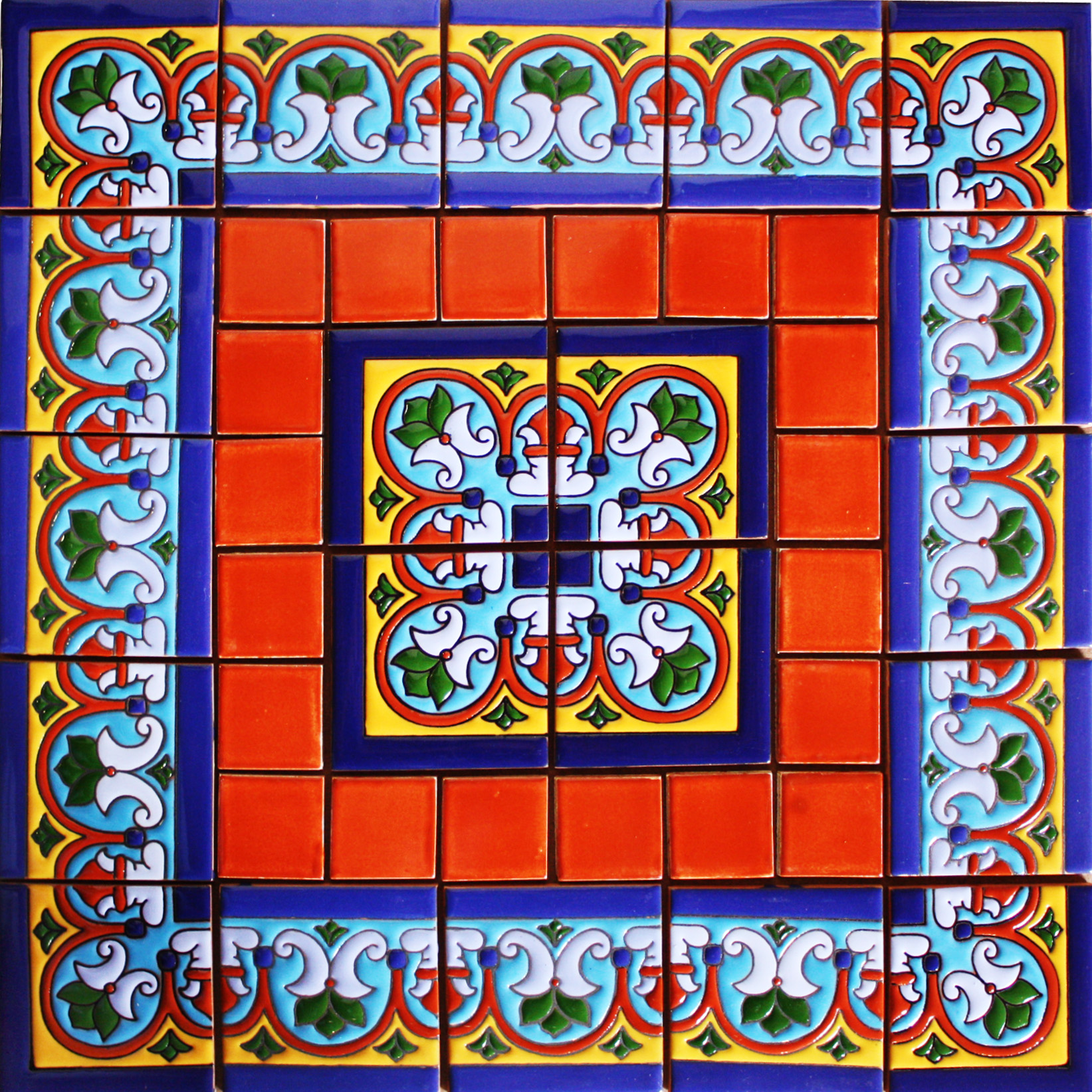 TalaMex Lorca Mexican Tile Set Backsplash Mural